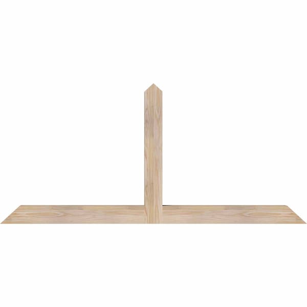 Ekena Millwork Portland Smooth Timber Gable Bracket, Douglas Fir, 60"W x 27"H x 3 1/2"D x 3 1/2"F, 11/12 Pitch GBW060X27X0404POR00SDF - main